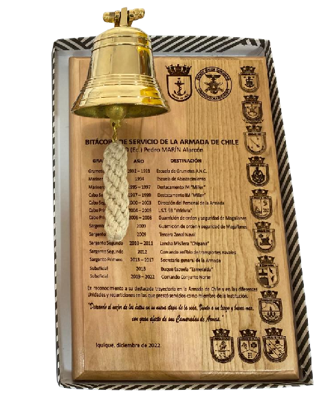 GALVANO CON CAMPANA DE BRONCE