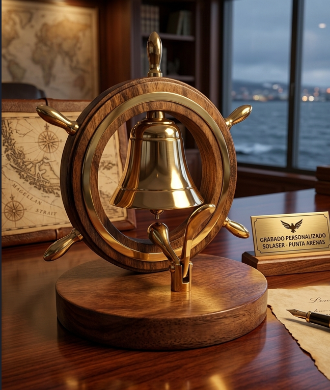 regalo nautico campana rueda gobierno  armada 