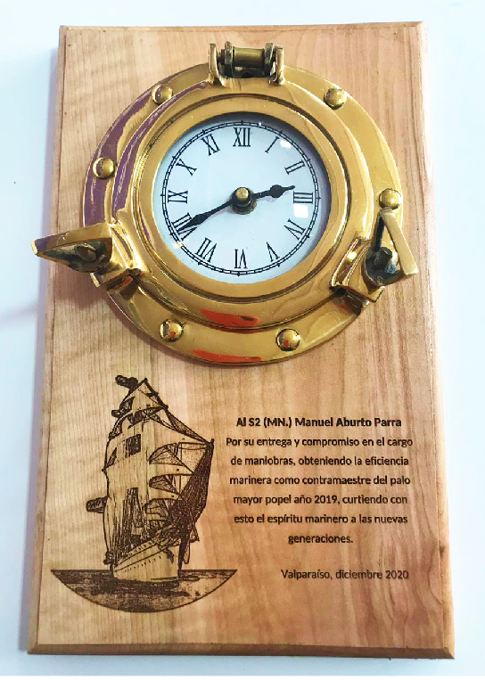 galvano con claraboya con reloj armada bronce